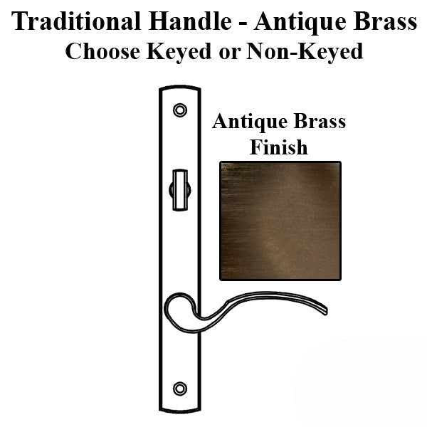 Truth Sentry Lock Handle Set Traditional Decorative Finish Over Brass Antique Hardware