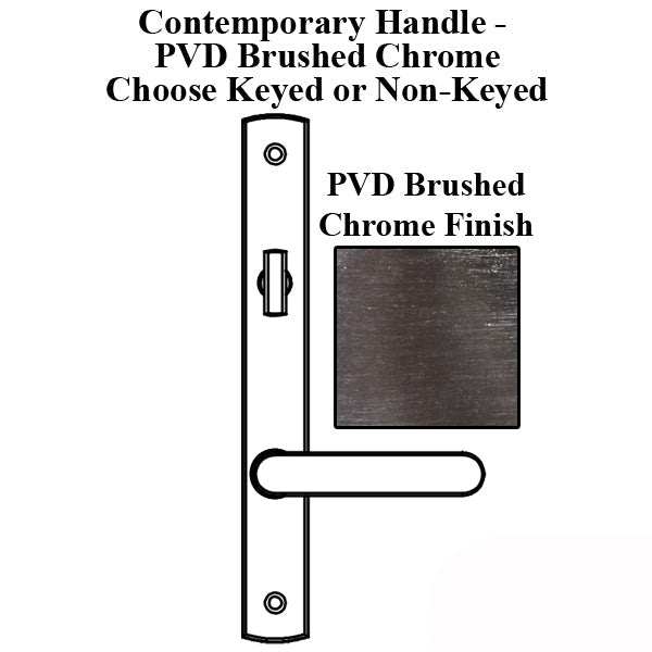 Truth Sentry Lock Handle Set Contemporary Decorative Over Solid Brass Pvd Brushed Chrome Hardware