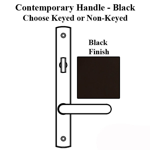 Truth Sentry Lock Handle Set Contemporary Painted Over Zinc Black Hardware