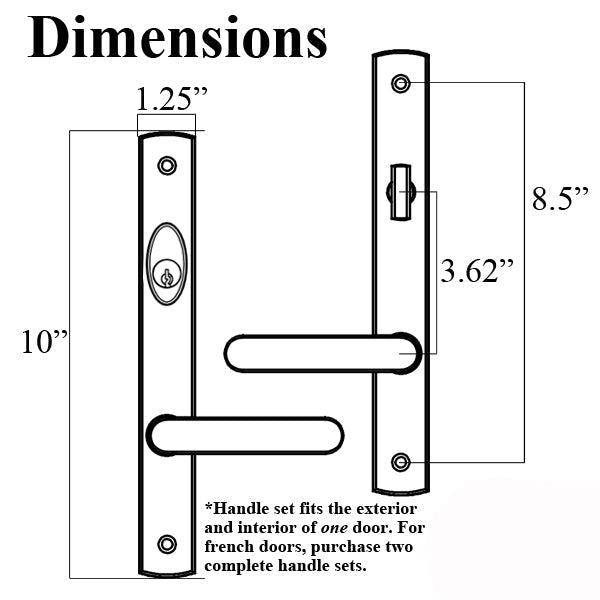 Truth Sentry Lock Handle Set Contemporary Painted Over Zinc Faux Bronze Hardware
