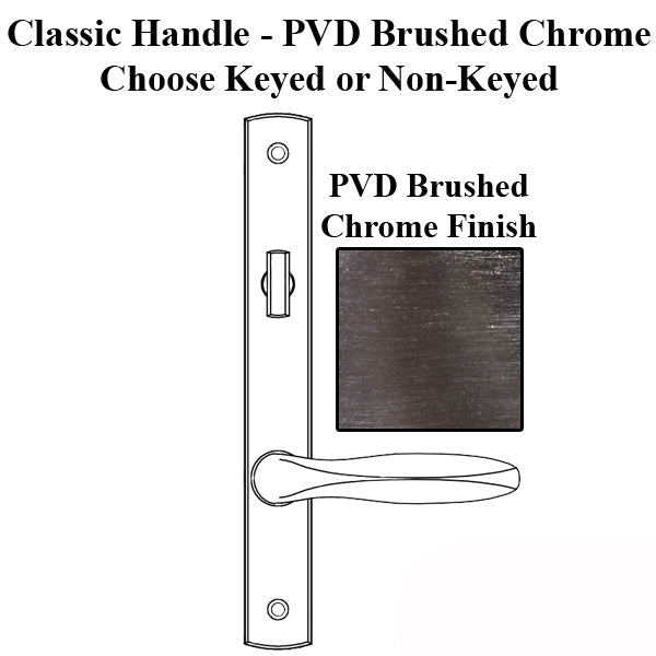 Truth Sentry Lock Handle Set Classic Decorative Finishes Over Brass Pvd Brushed Chrome Hardware