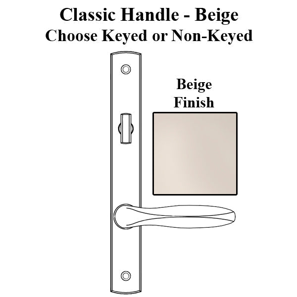 Truth Sentry Lock Handle Set Classic Painted Over Zinc Beige Hardware
