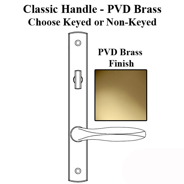 Truth Sentry Lock Handle Set Classic Semi-Active Decorative Finishes Over Brass Pvd Hardware