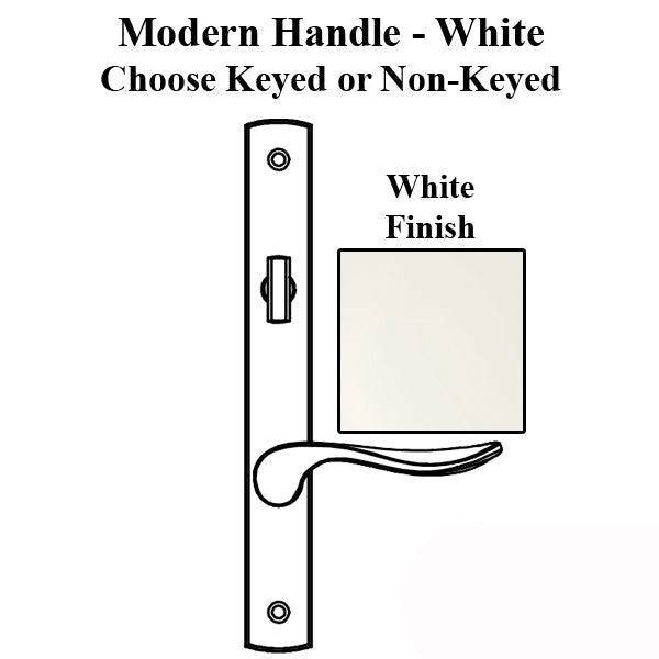 Truth Sentry Lock Handle Set Modern Painted Over Zinc White Hardware