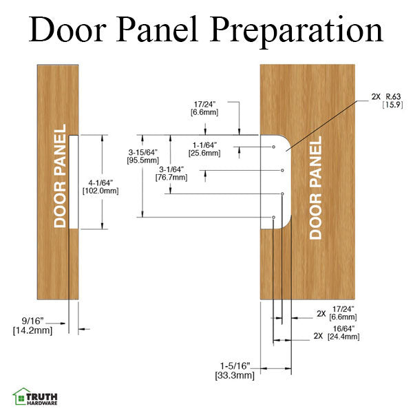 Truth Sentry Hinged Door Adjustable Guide Hinge Rho / Lhi 4 X Inches Choose Color Hardware