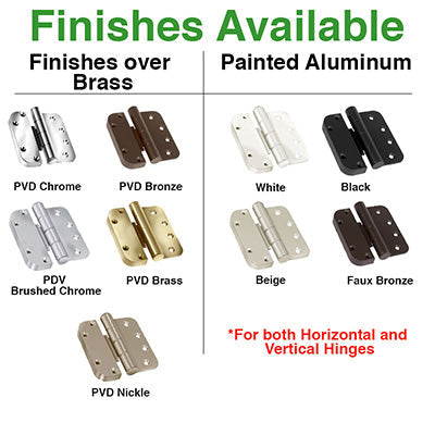 Truth Sentry Hinged Door Adjustable Set Hinge Lho / Rhi 4 X Inches Choose Color Hardware