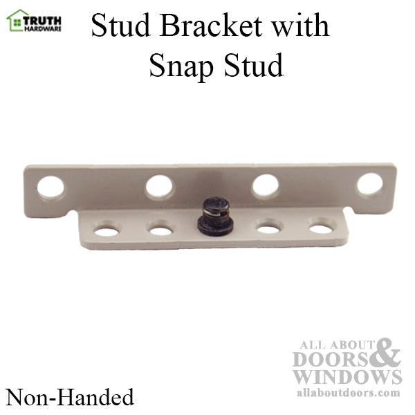 Truth Non-Handed Stud Bracket with Snap Stud for Maxim Window Operators