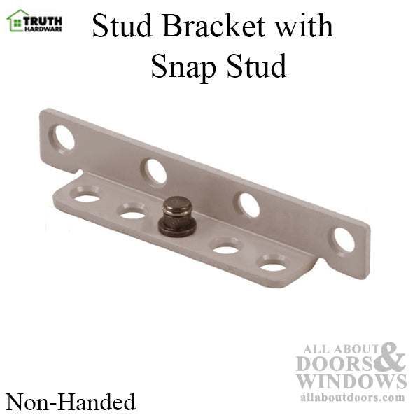Truth Non-Handed Stud Bracket with Snap Stud for Maxim Window Operators