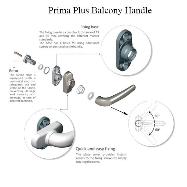 Prima Plus Handles Non Locking Hardware