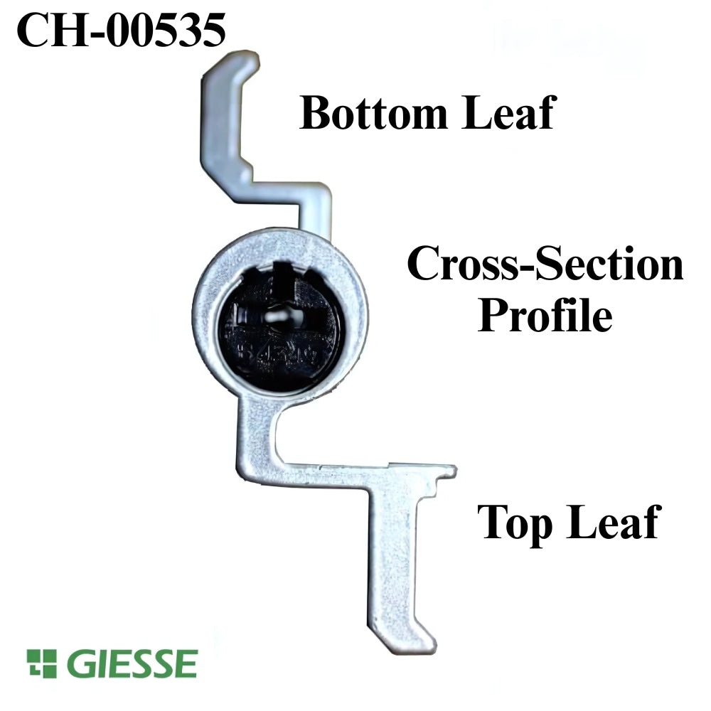 Giesse Euro Groove clamp hinge - C001 Profile