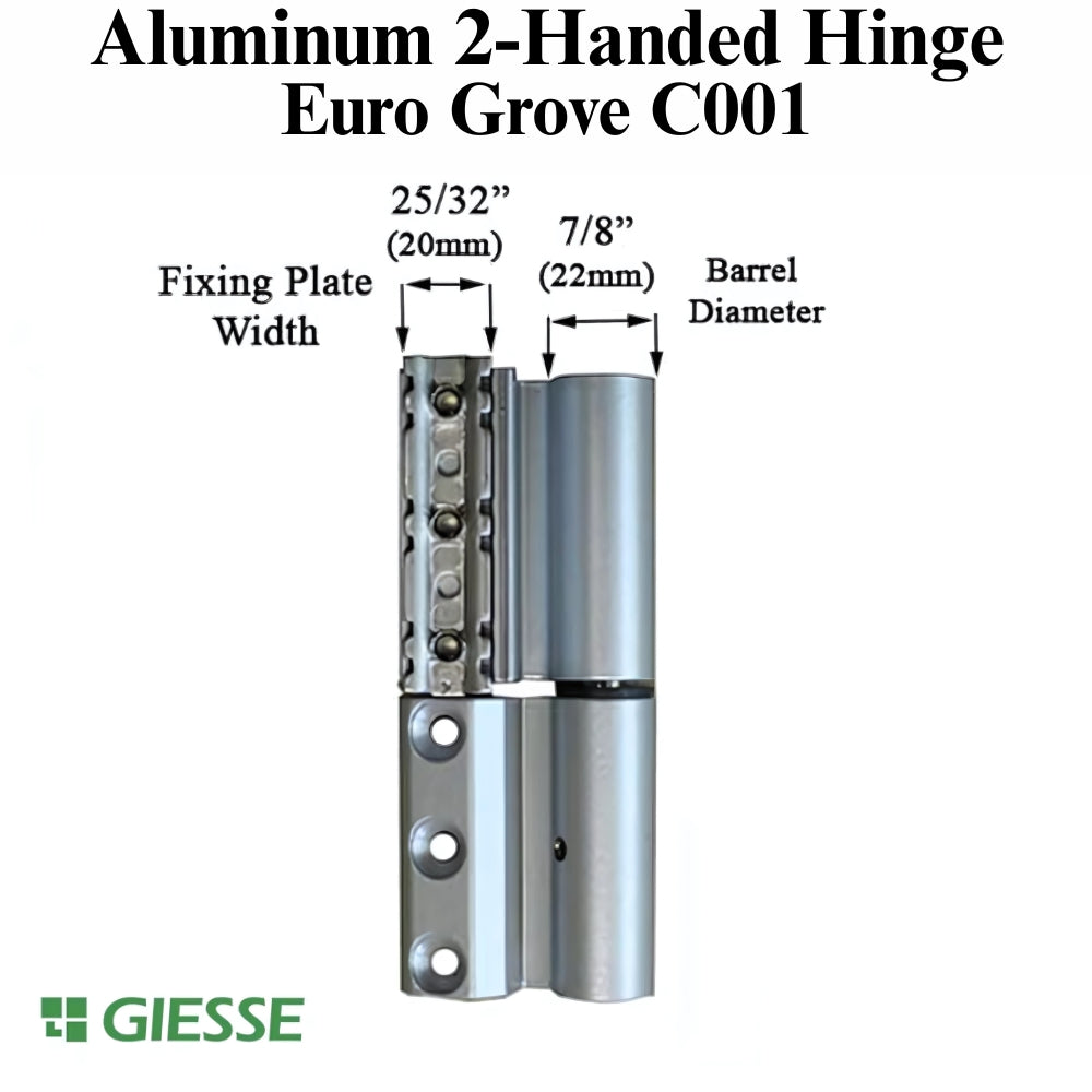 Giesse Euro Groove clamp hinge - C001 Profile