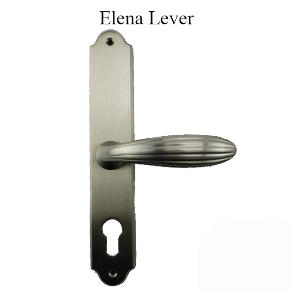 Elena Lever Lara 68Mm Backplate Patio/ Inactive Handleset Hardware