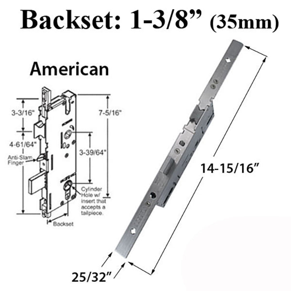20Mm P2000 Active 35/92 Spl Mortise Lock Body American Vers Hardware