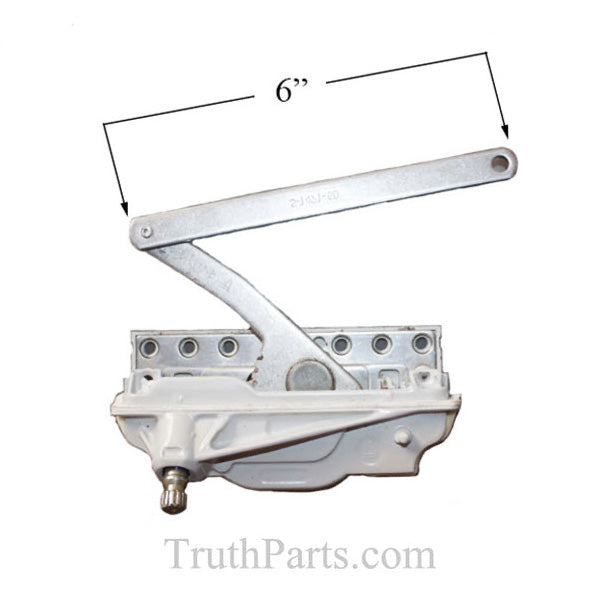 Ashland Optima Dyad, Split Arm Casement Operator, 6-1/16" Link, Right Hand - Stainless Steel