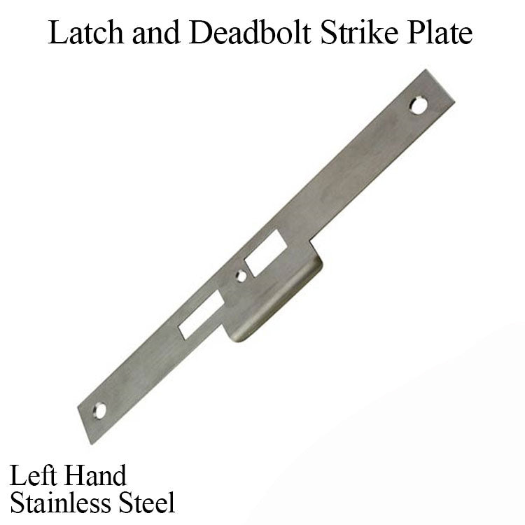 Strike Plate Latch And Deadbolt Left Hand - Ss Hardware