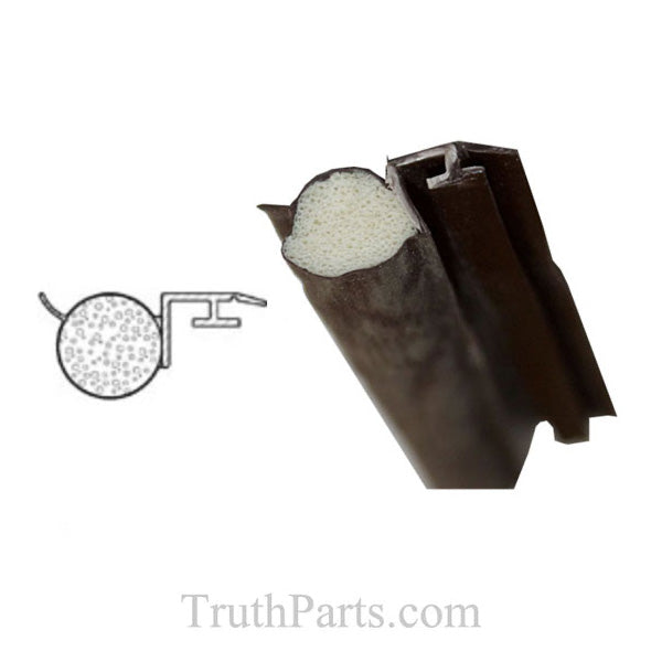 .187 T-Slot Backing, .450 Foam Filled Offset Bulb Weather Stripping