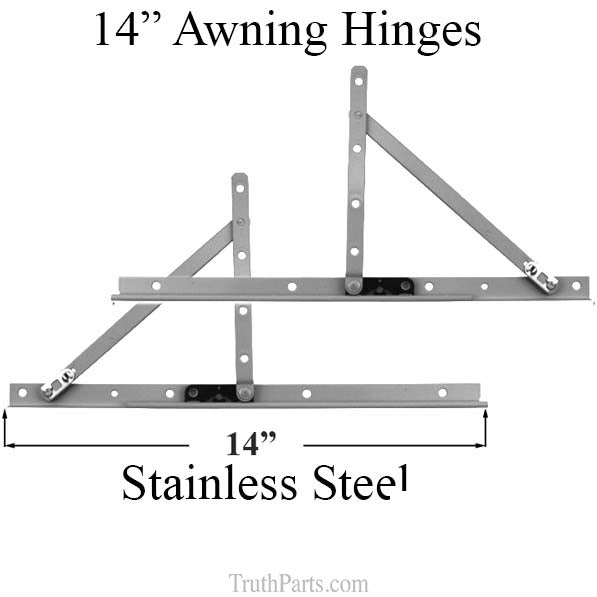 Truth 14Inch Awning Hinge, Upper - Lower Pair
