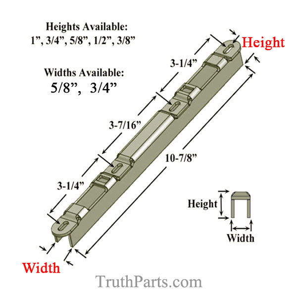 Narrow 5/8" Sliding Door Keeper, 3/4" Raised Strike, Dual Point lock