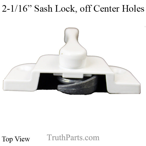 Sash Lock 2-1/16" Off Center holes, Right Hand No Nibs