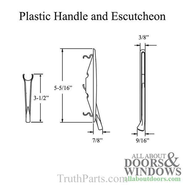 Truth Encore Multi-Point Lock Assembly Plastic Handle And Escutcheon - Choose Color Hardware